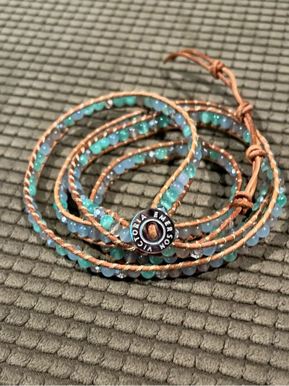 EUC. Victoria Emerson beaded wrapped bracelet.